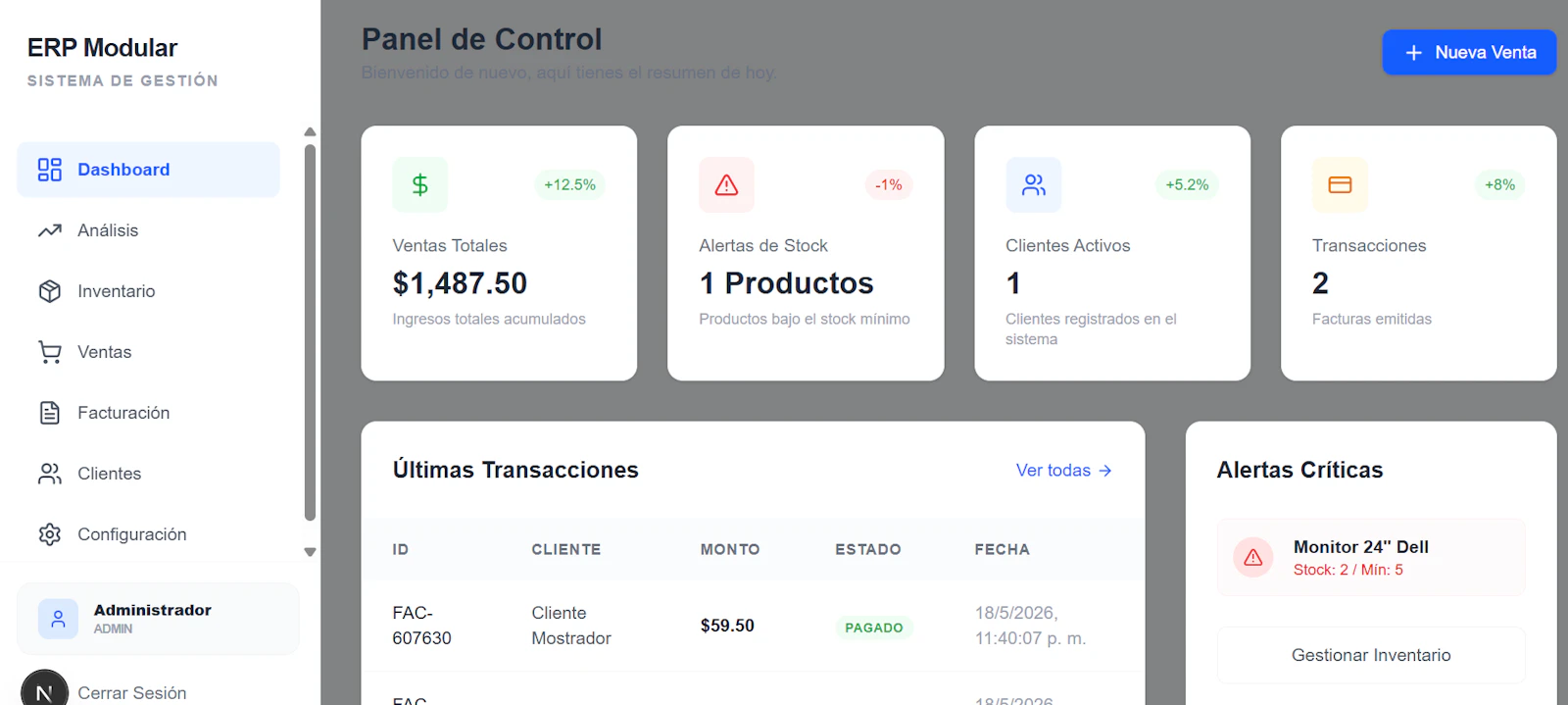 Sistema ERP  screenshot 4