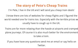 Pete's Cheap Trains media 1