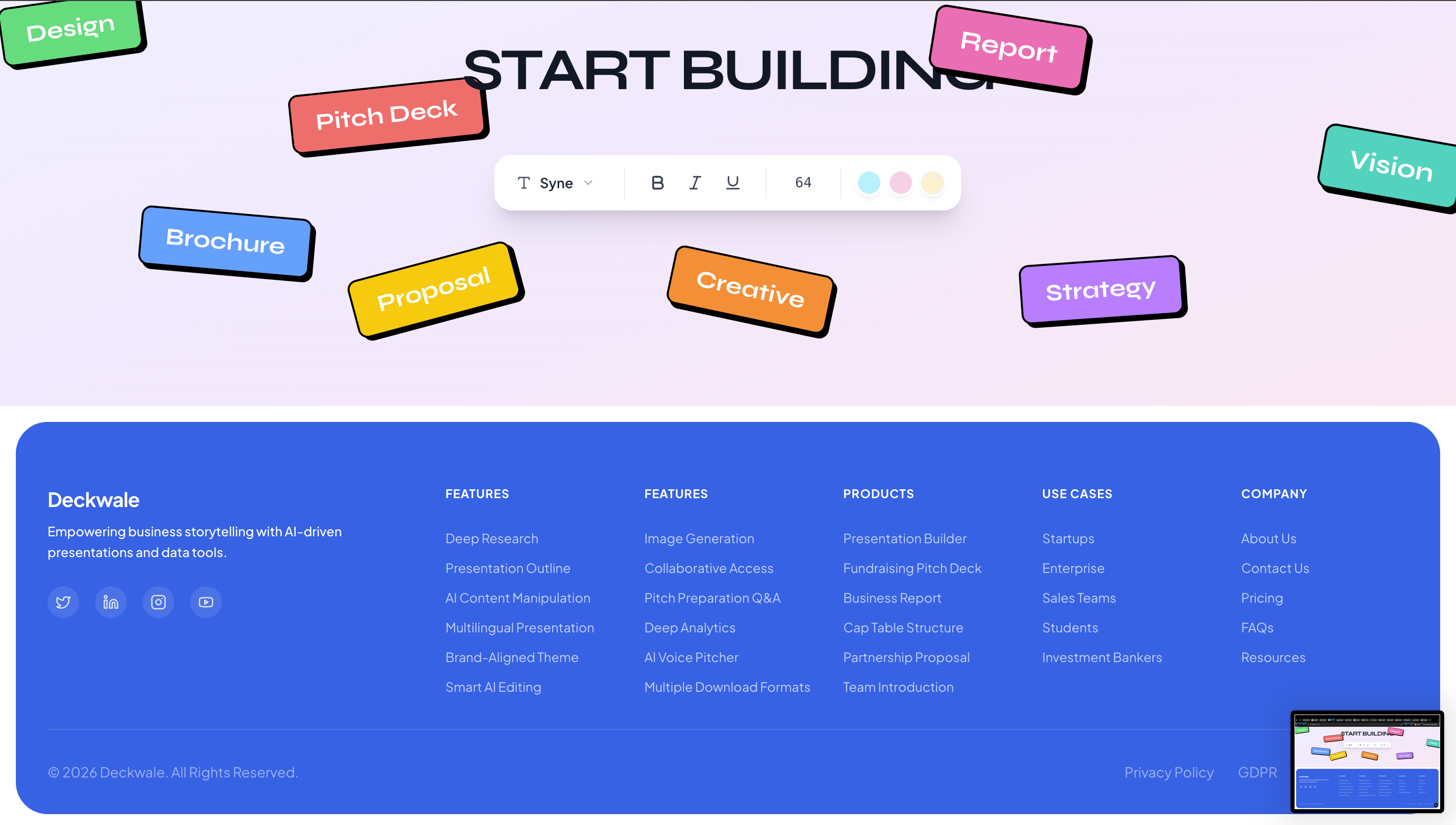 Deckwale AI Presentation Builder gallery image