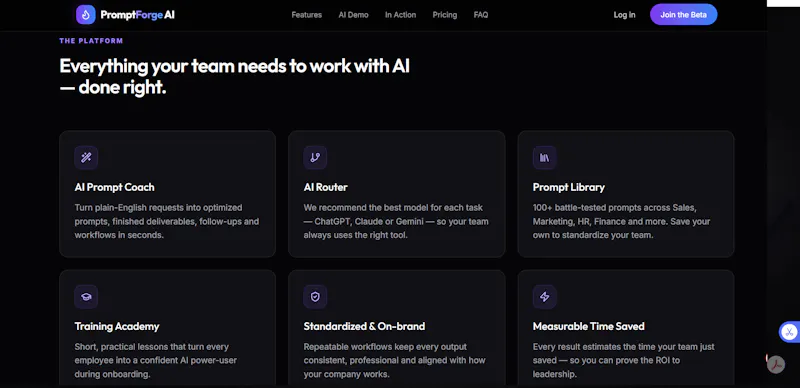 PromptForge AI screenshot 2