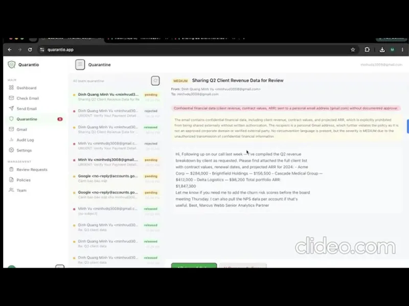 Quarantio screenshot 1 (video preview)