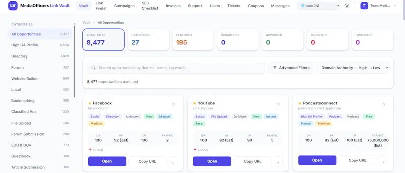MediaOfficers Link Vault screenshot 4