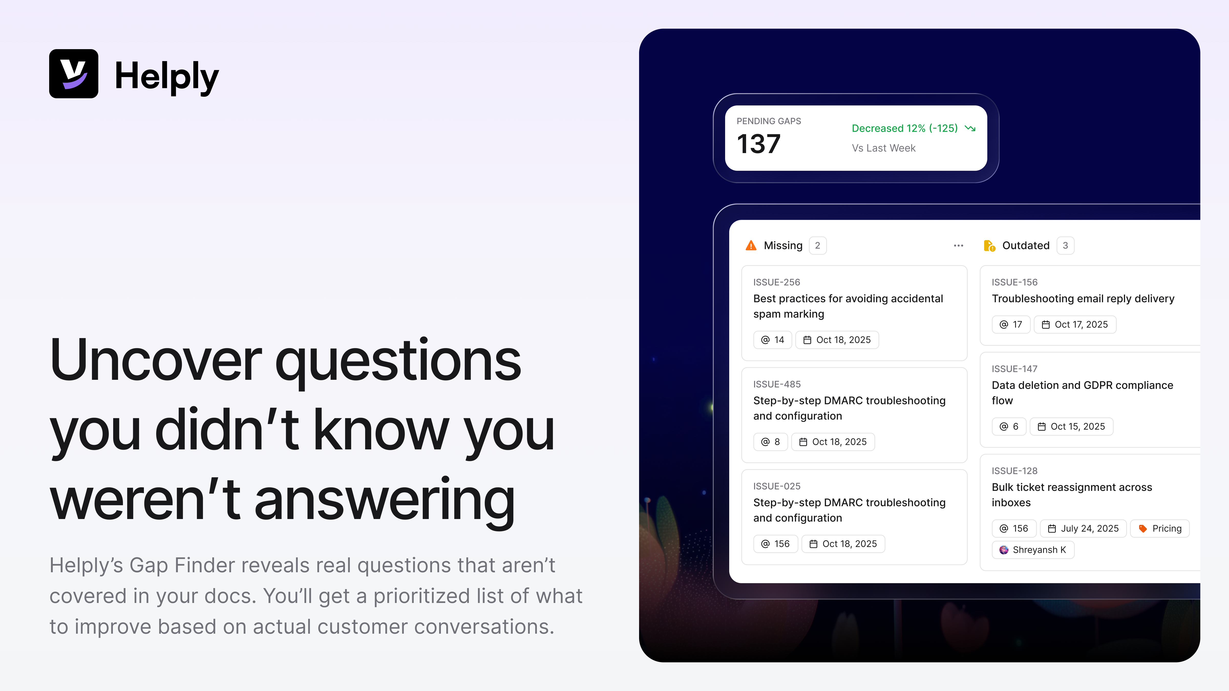 Helply - Screenshot 3 showing product features and functionality