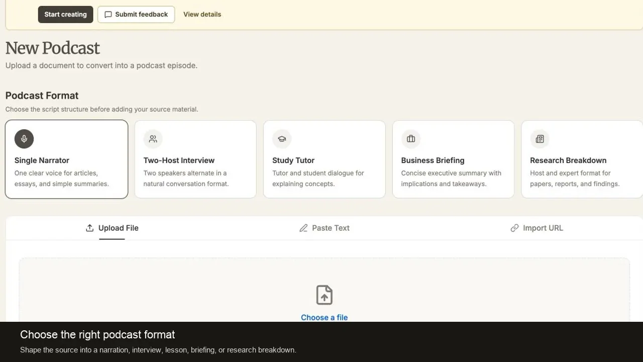 startuptile VocalVia-Turn documents and articles into editable multi-voice audio