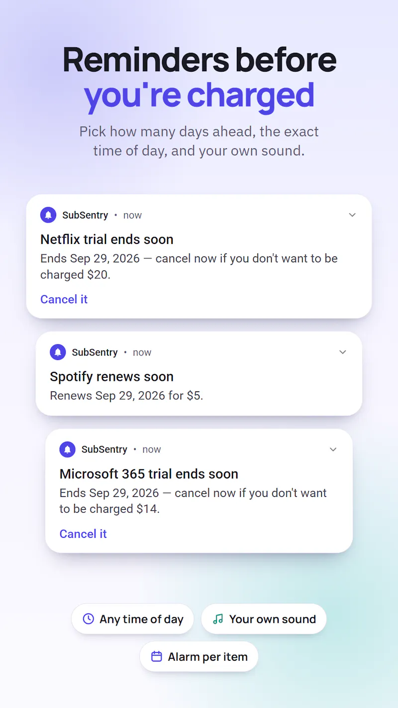 SubSentry Subscription Tracker screenshot 1