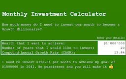 Growth Millionaire Calculator media 3