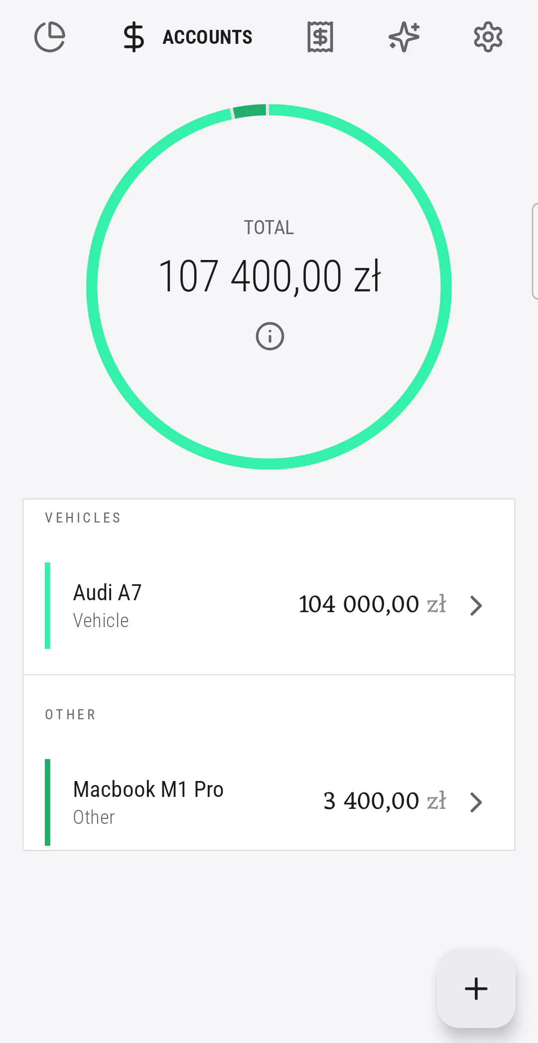 Fainto: Private Budget Tracker 截图 3