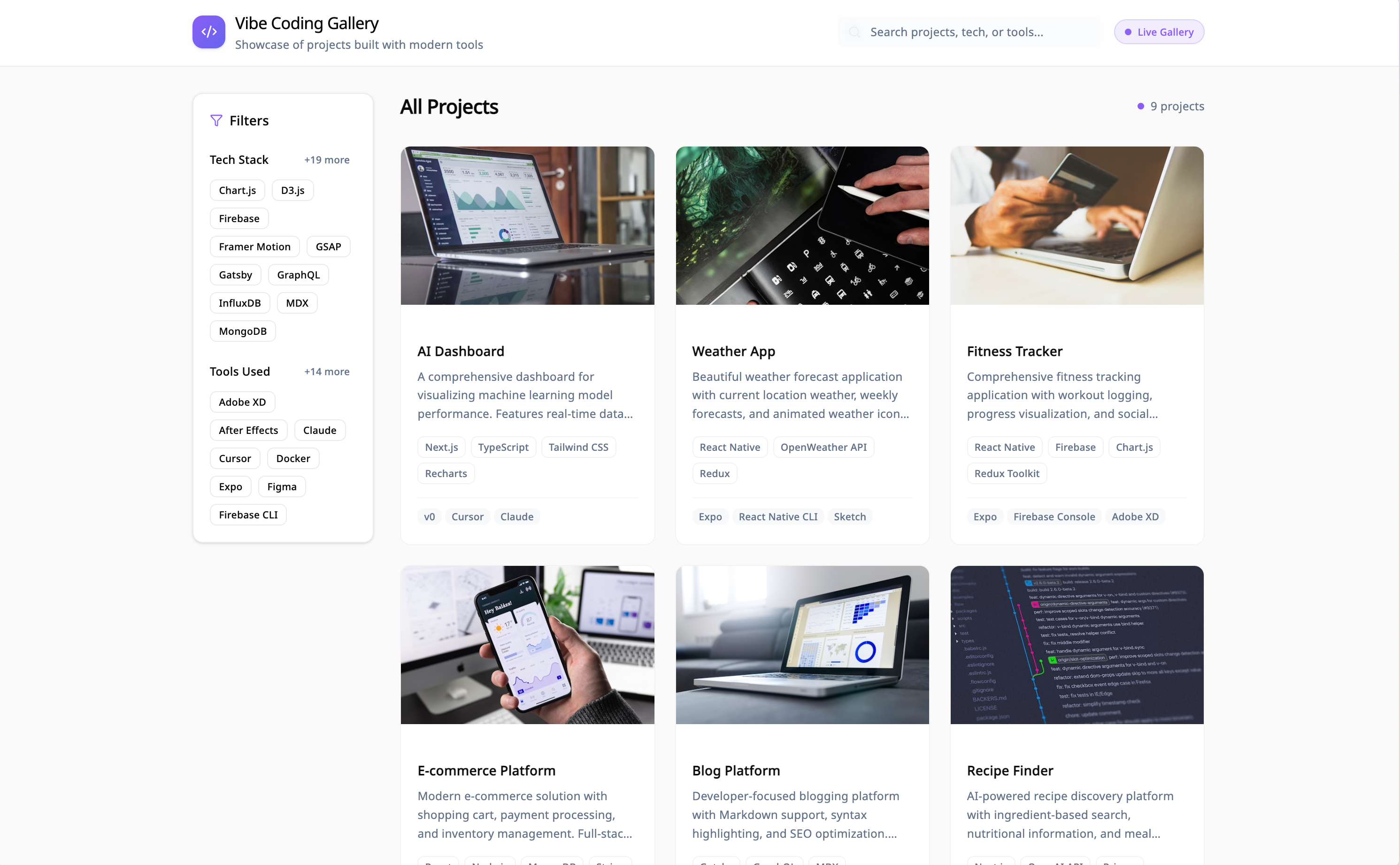 Vibe Coding Gallery  gallery image