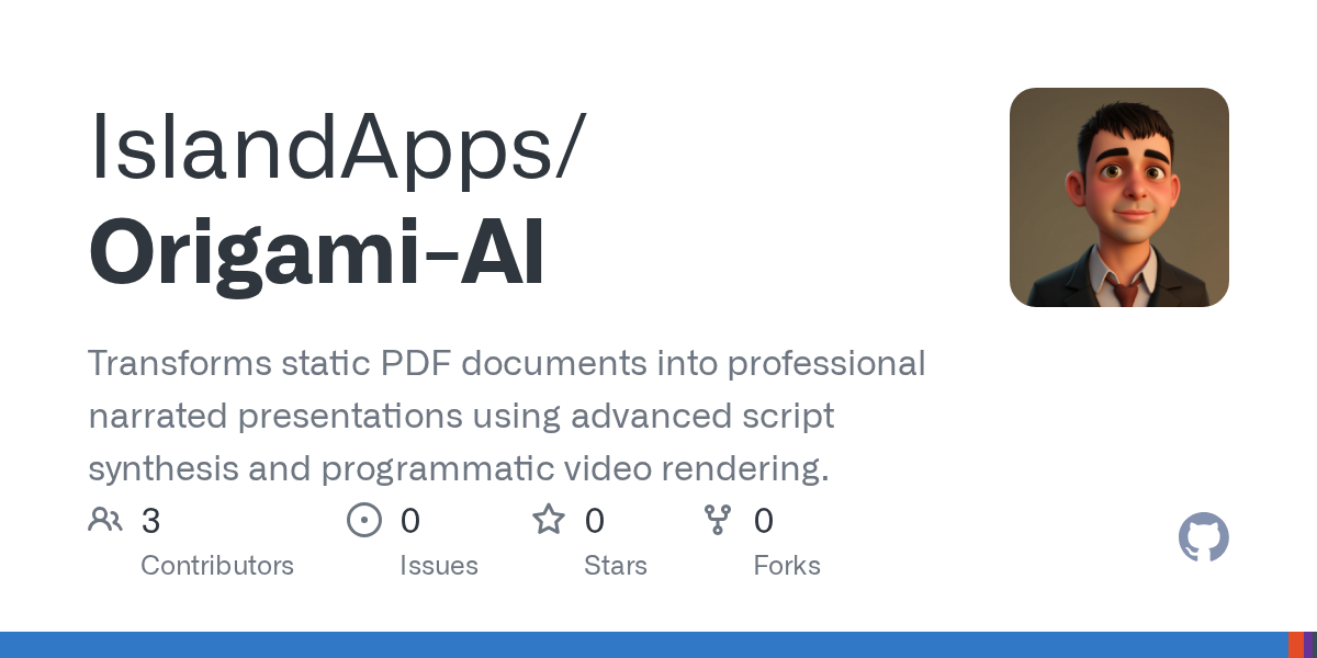 Origami AI: Local PDF to Video - Main product screenshot demonstrating key features and user interface
