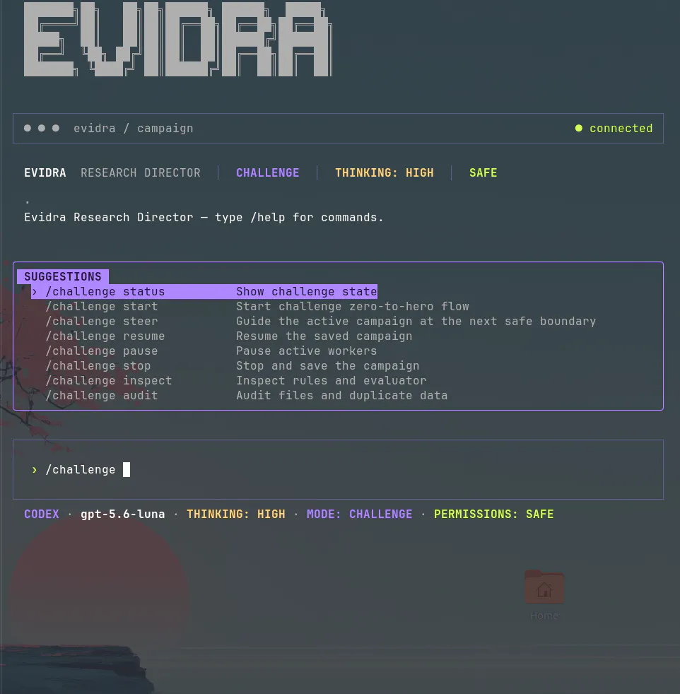 Evidra — The research harness gallery image