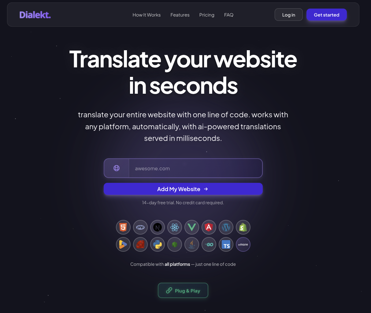 Dialekt - Main product screenshot demonstrating key features and user interface