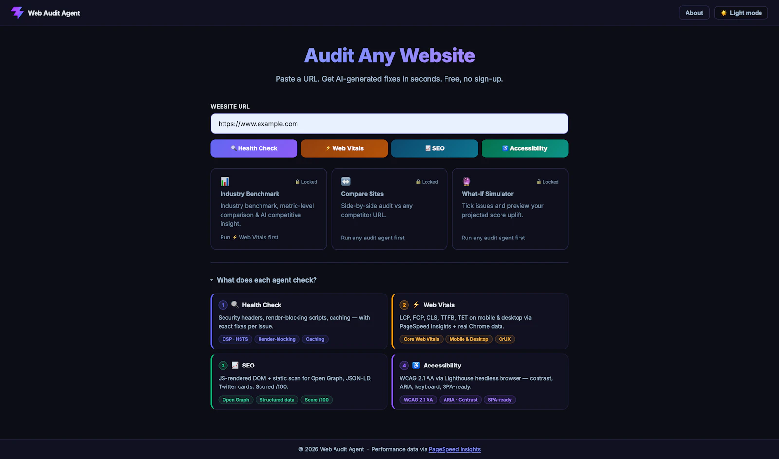 Web Audit Agent  screenshot 1