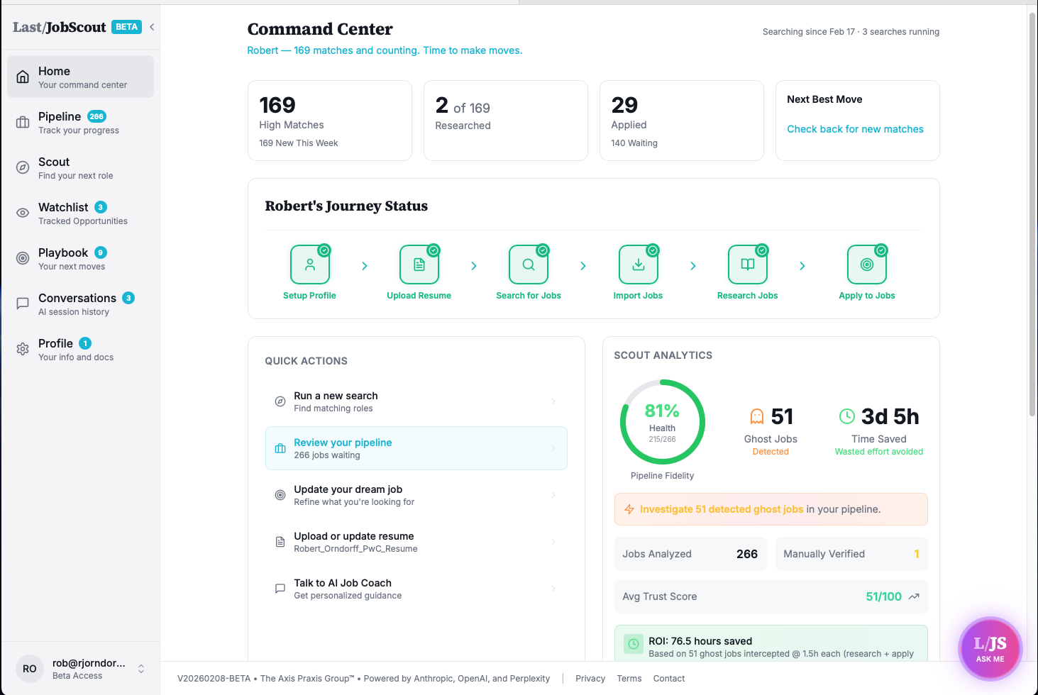 Last/JobScout - Screenshot 2 showing product features and functionality