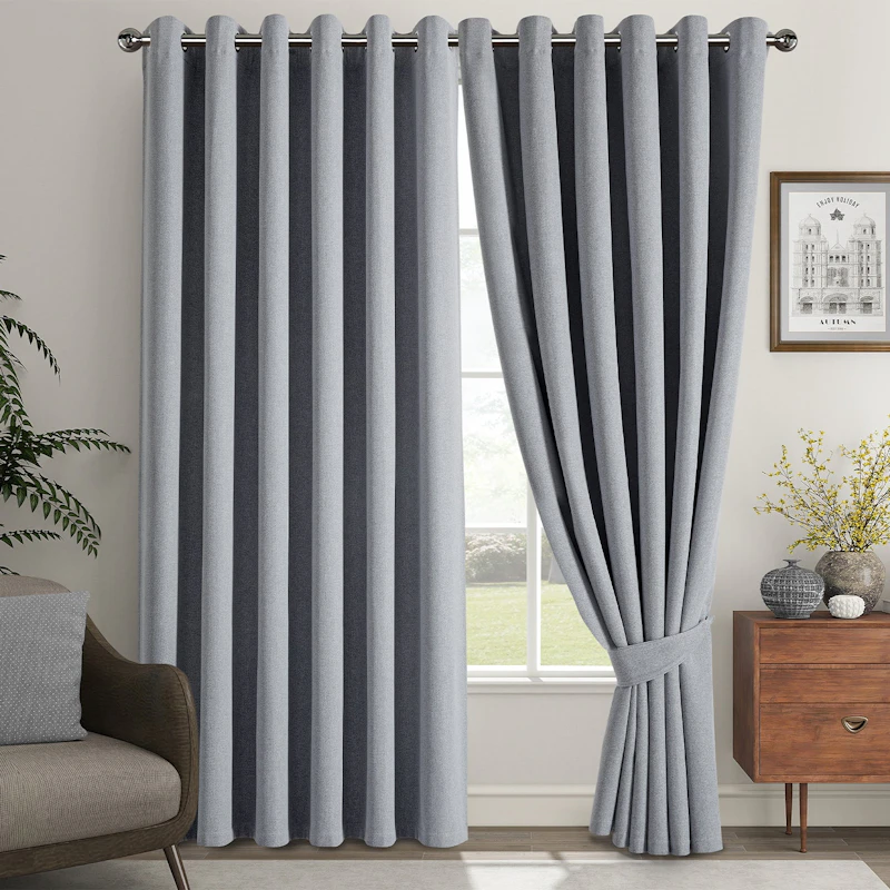 Blackout Linen Curtains, Eyelet Design screenshot 8