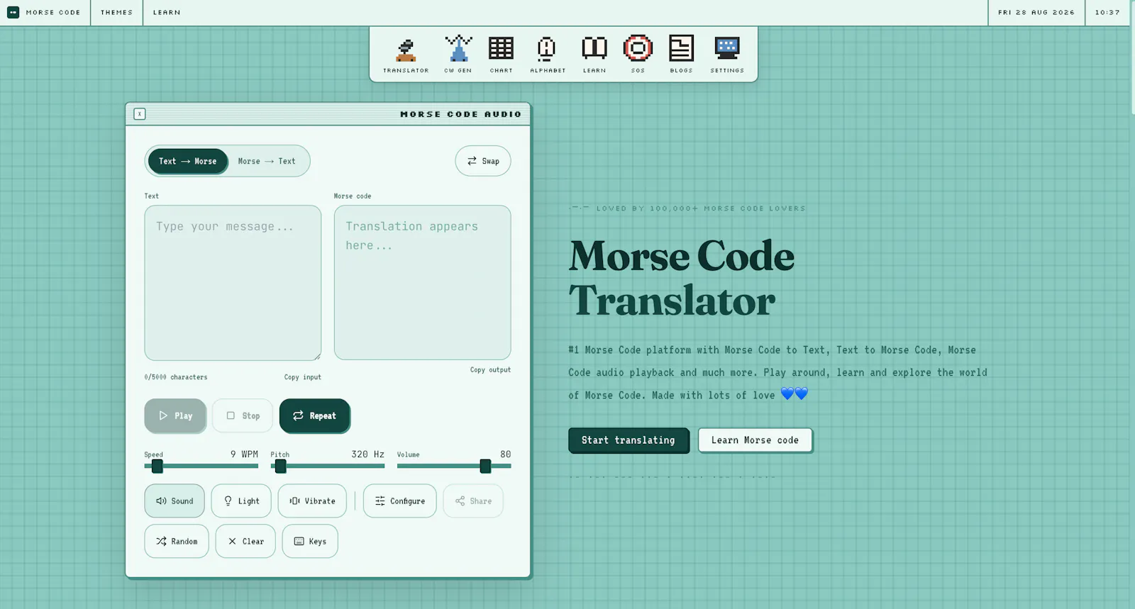Morse Code Audio screenshot 4