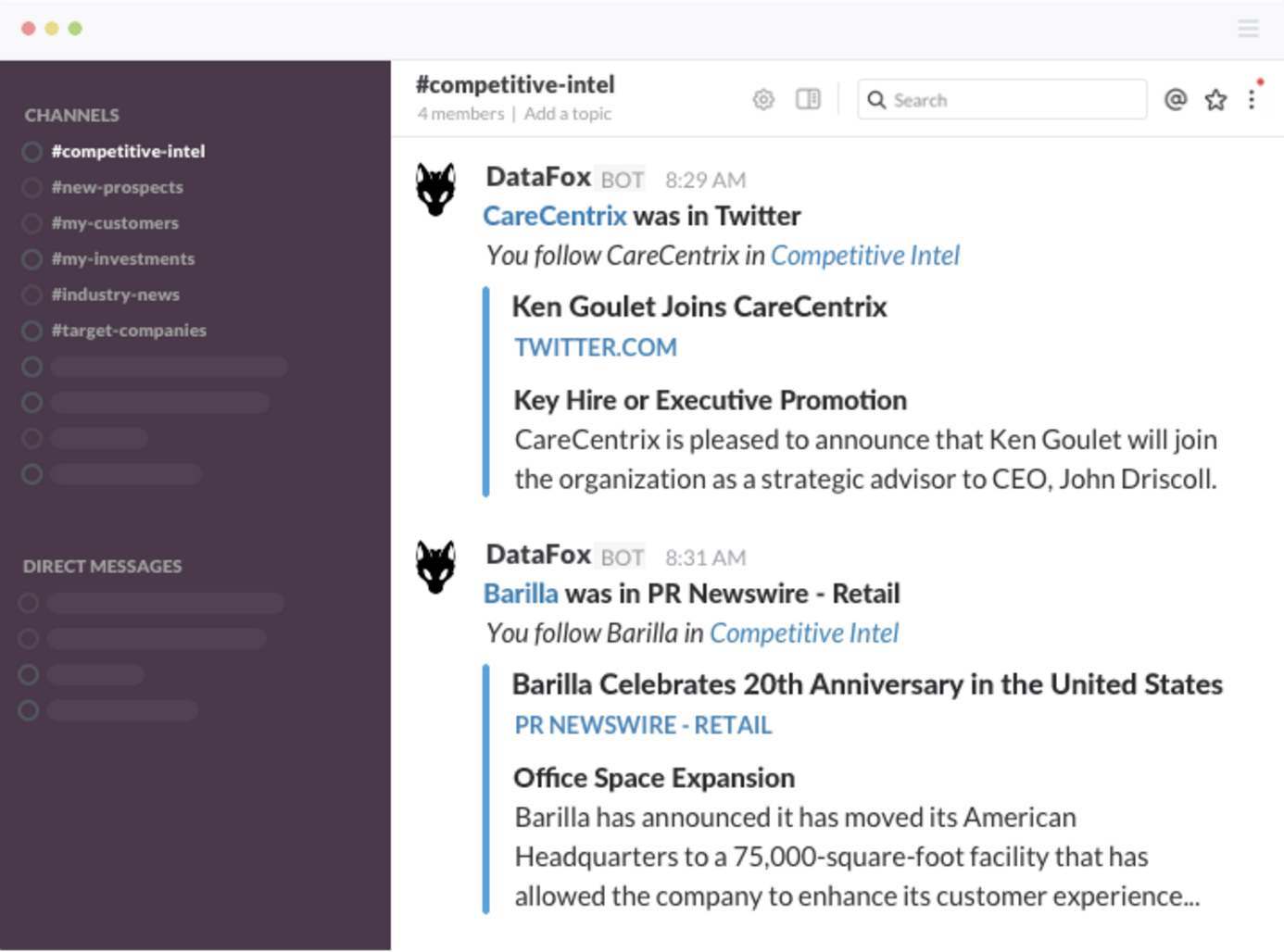 DataFox for Slack Image