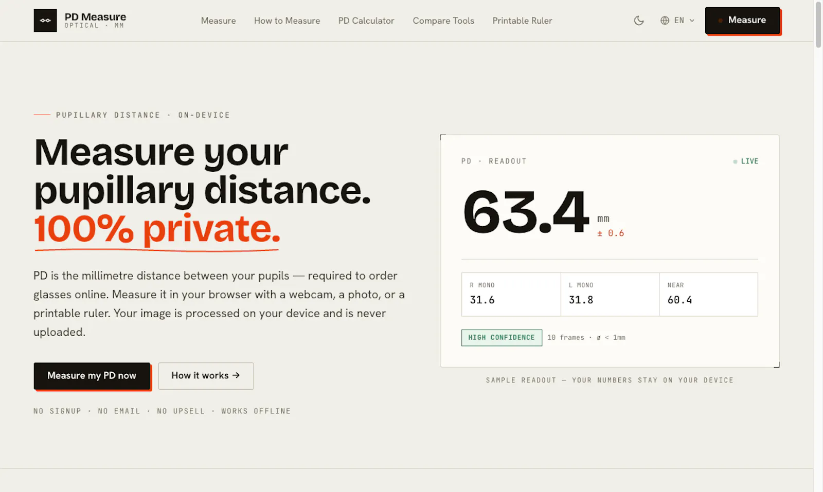 PD Measure screenshot 1