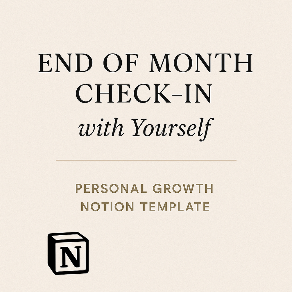 End Of Month Personal Check-In