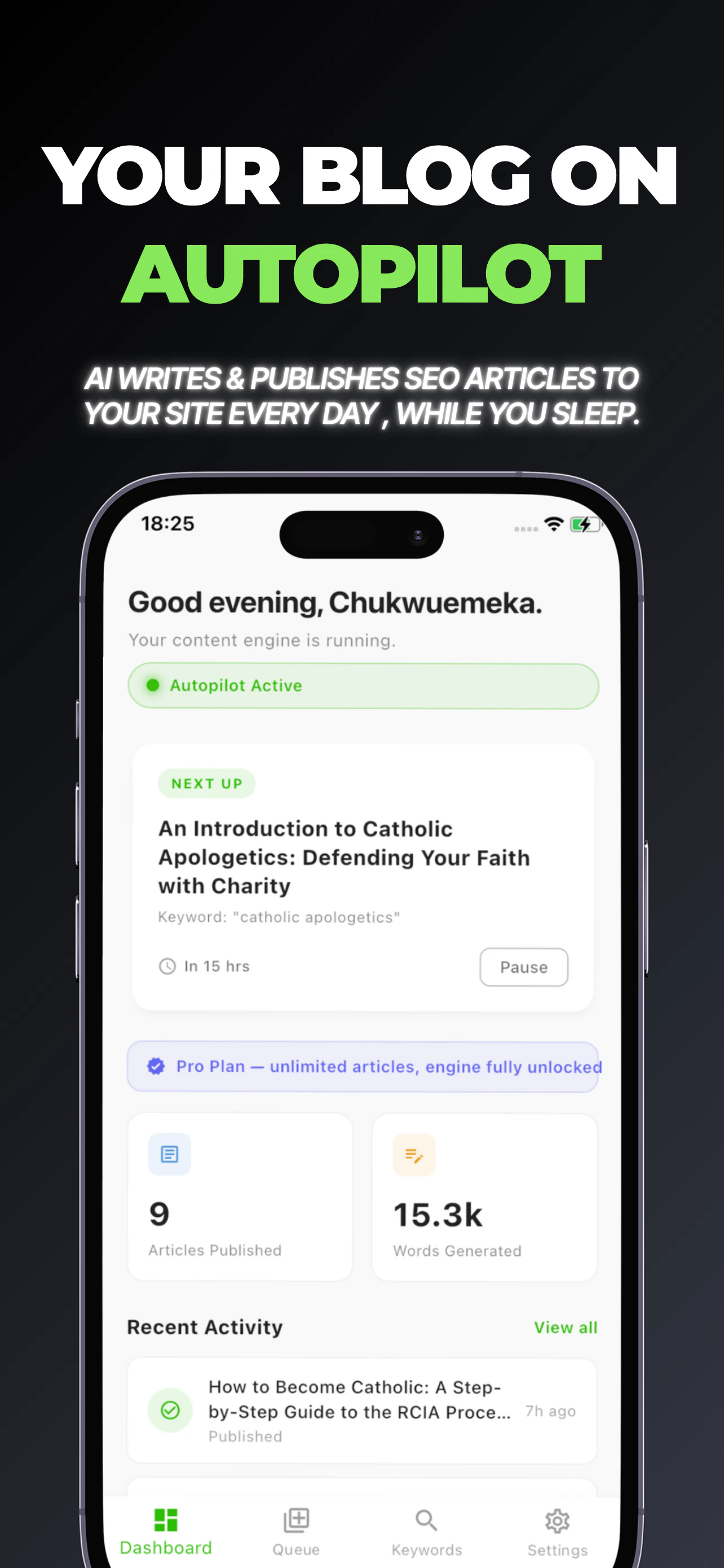 SleepPublish - Auto Content Marketing screenshot 1