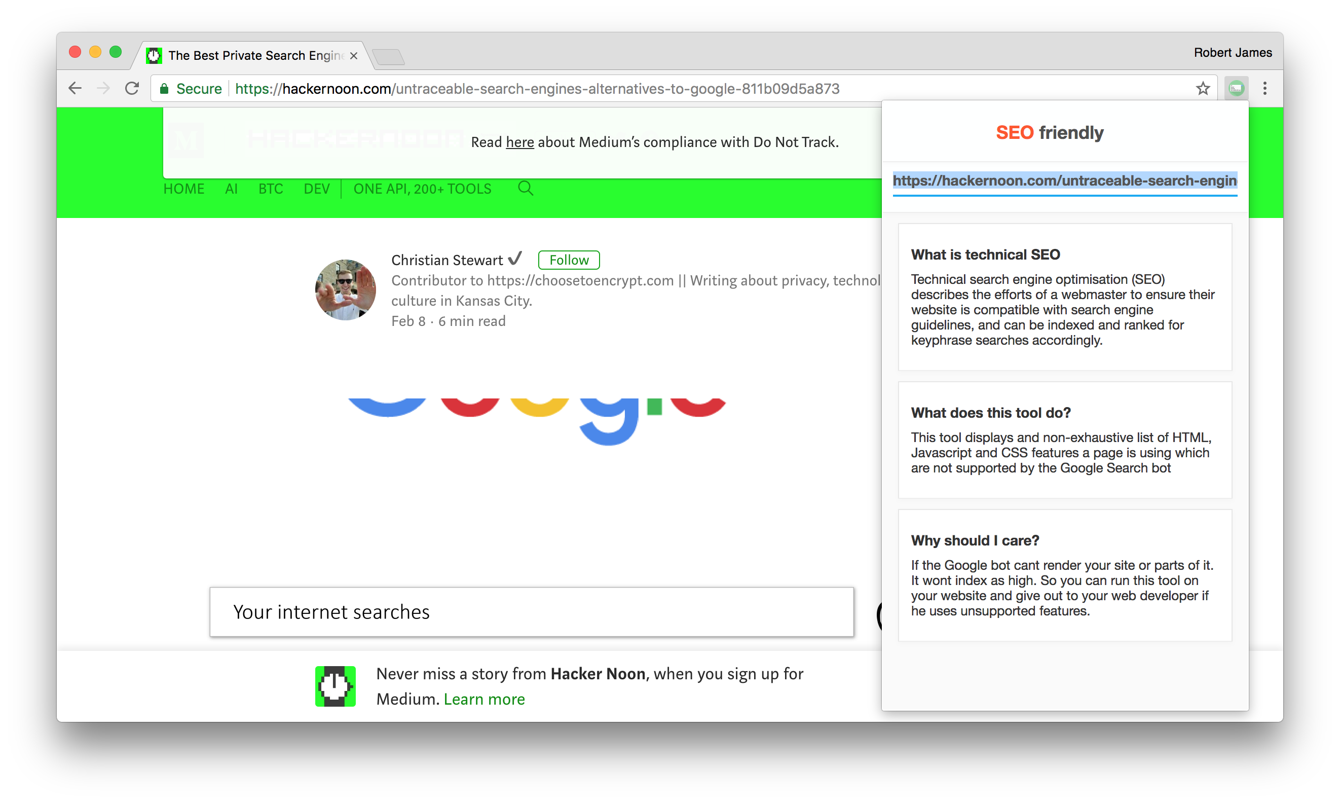 Technical SEO Audit Tool - Chrome gallery image