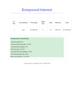 Simple Interest Calculator (Excel/PDF) gallery image
