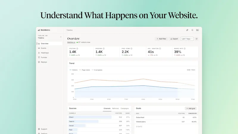WebMetric screenshot 1 (video preview)