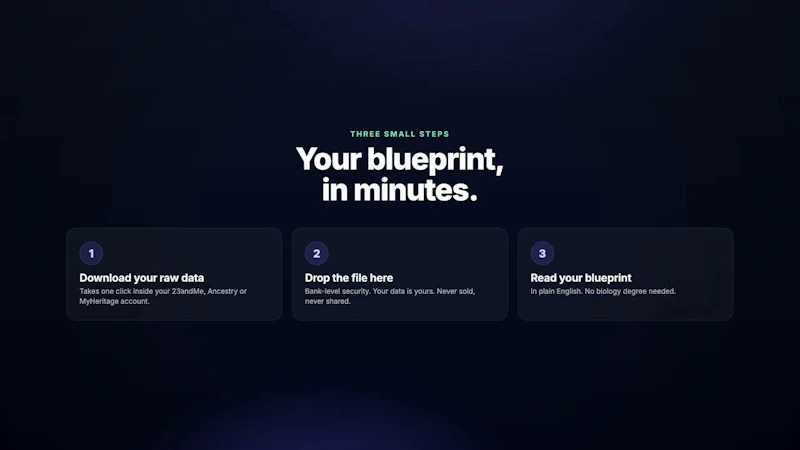 mybioblueprint.ai screenshot 1 (video preview)
