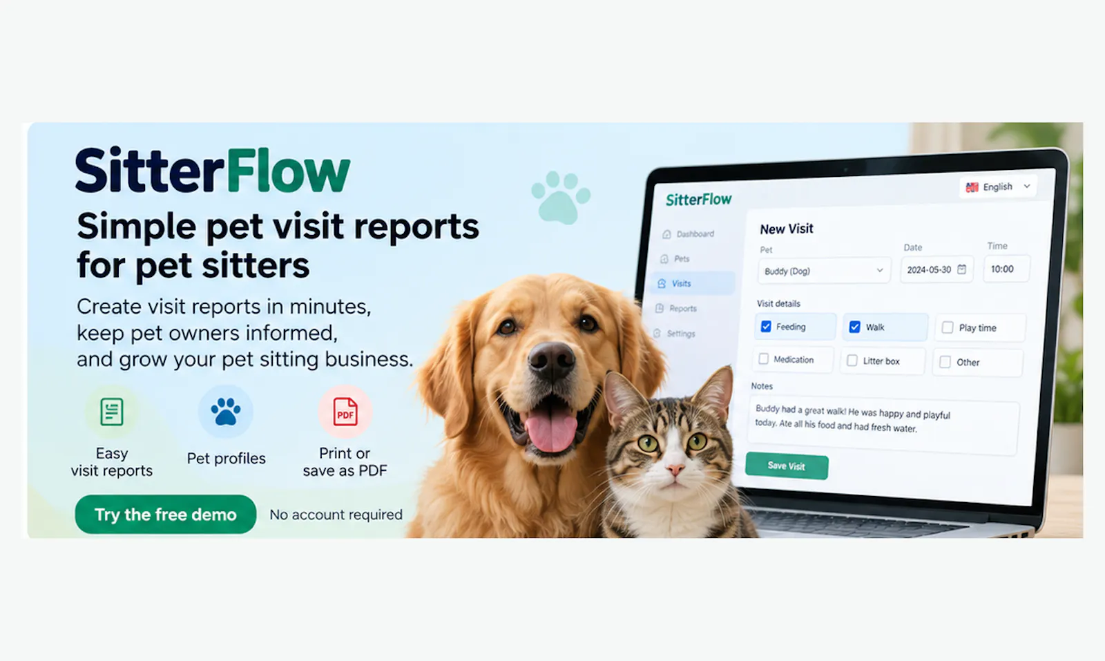 SitterFlow screenshot 1