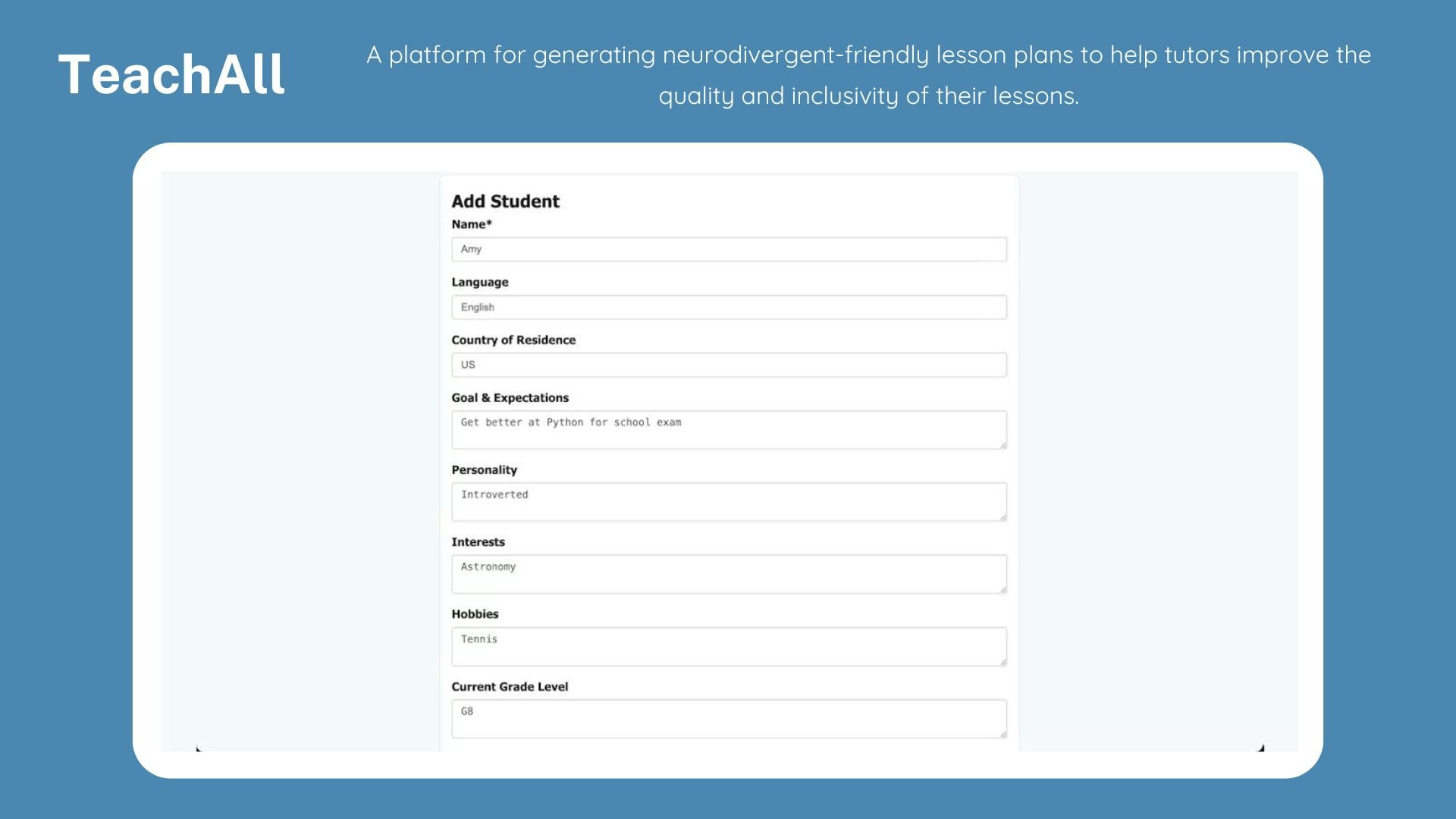 TeachAII - Screenshot 2 showing product features and functionality