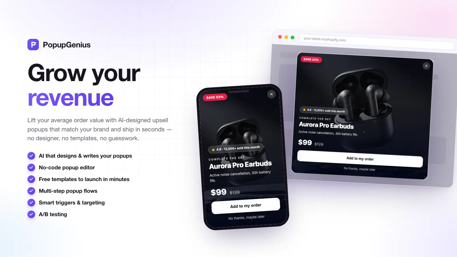 PopupGenius screenshot 1