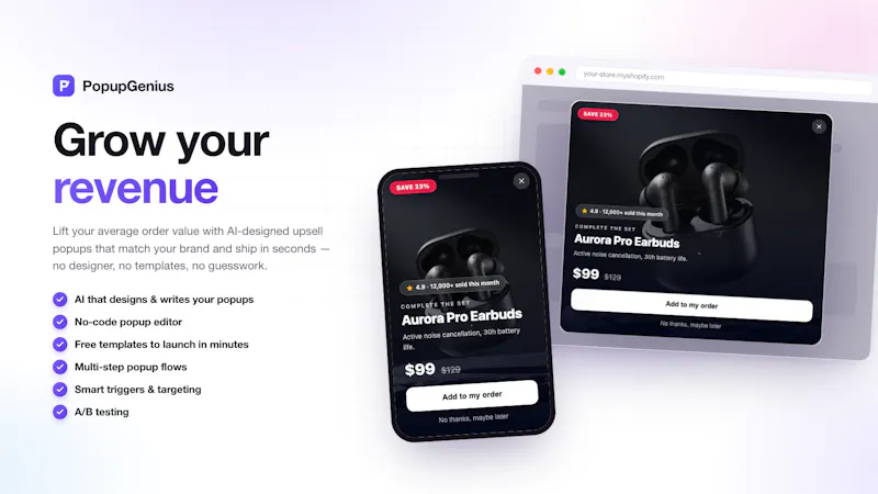 PopupGenius screenshot 1