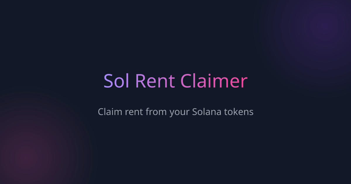 Sol Rent Claimer - Screenshot 2 showing product features and functionality