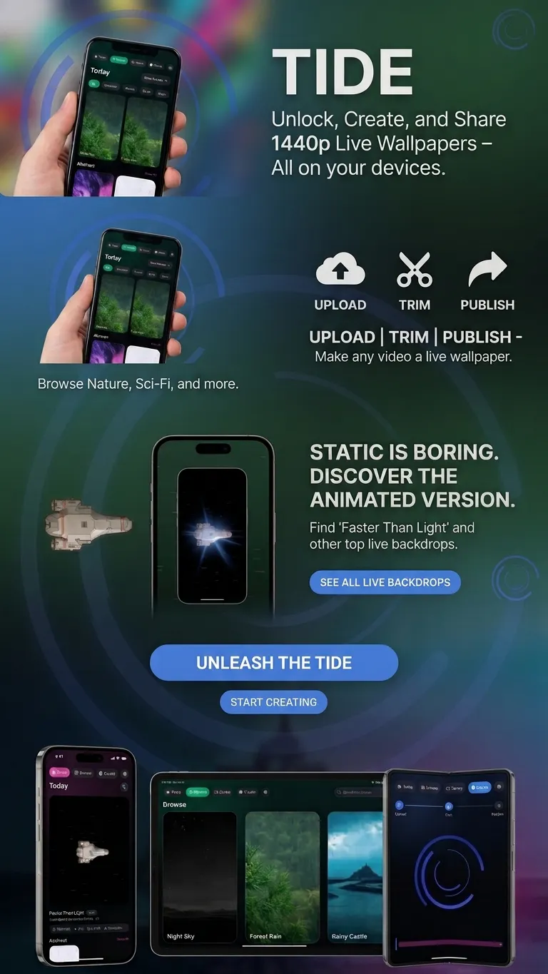 Tide — Live Wallpapers for Android gallery image