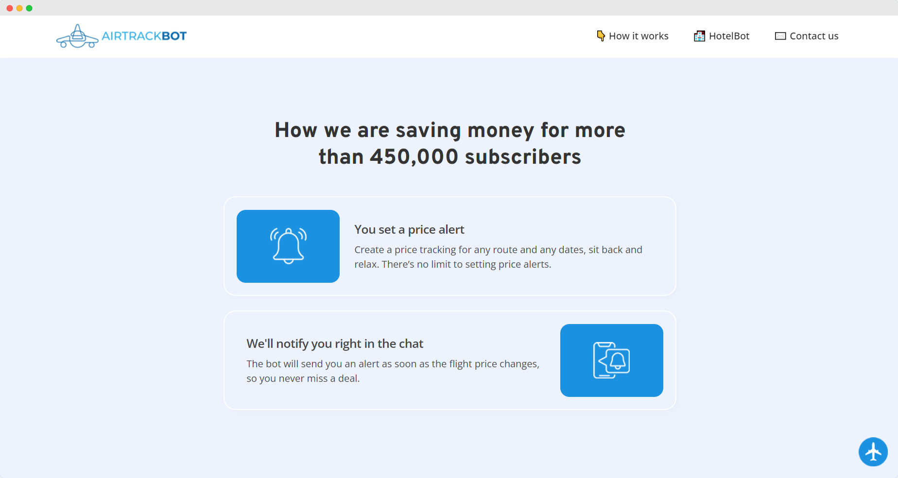 وسائط Airtrack 3.0 - ابحث عن رحلات رخيصة واحصل على تنبيهات السعر مباشرة على Telegram 2