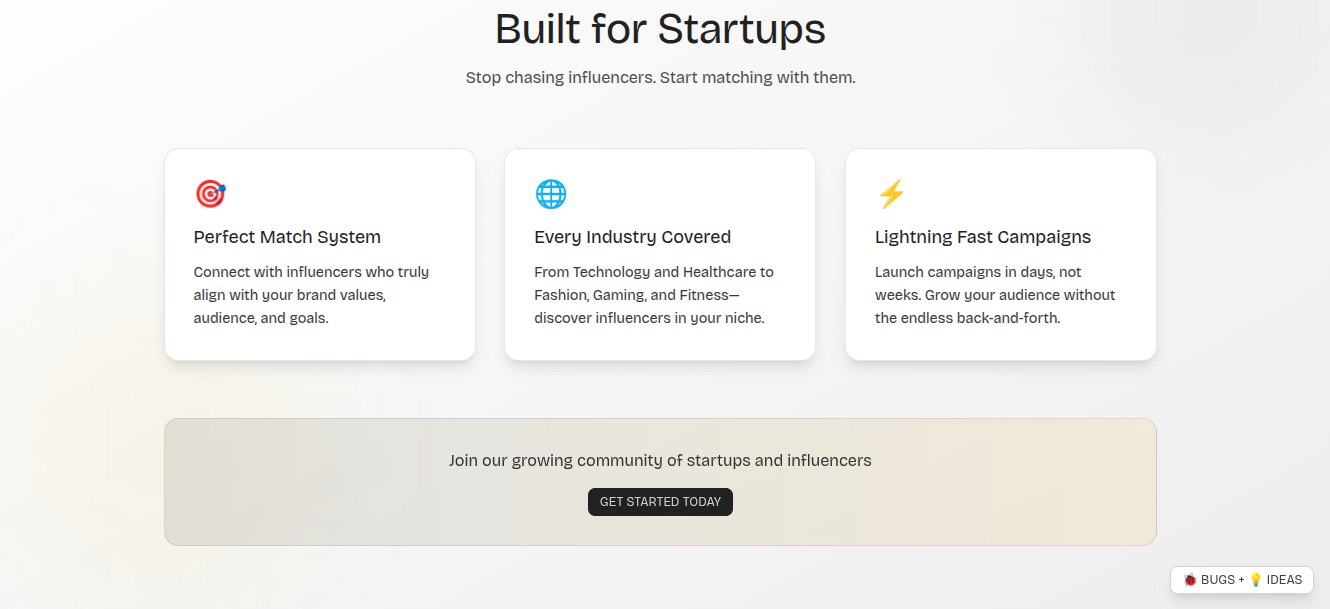 Média Tour de collaboration - Glissez directement sur la croissance - Faites correspondre les marques avec des influenceurs. 2
