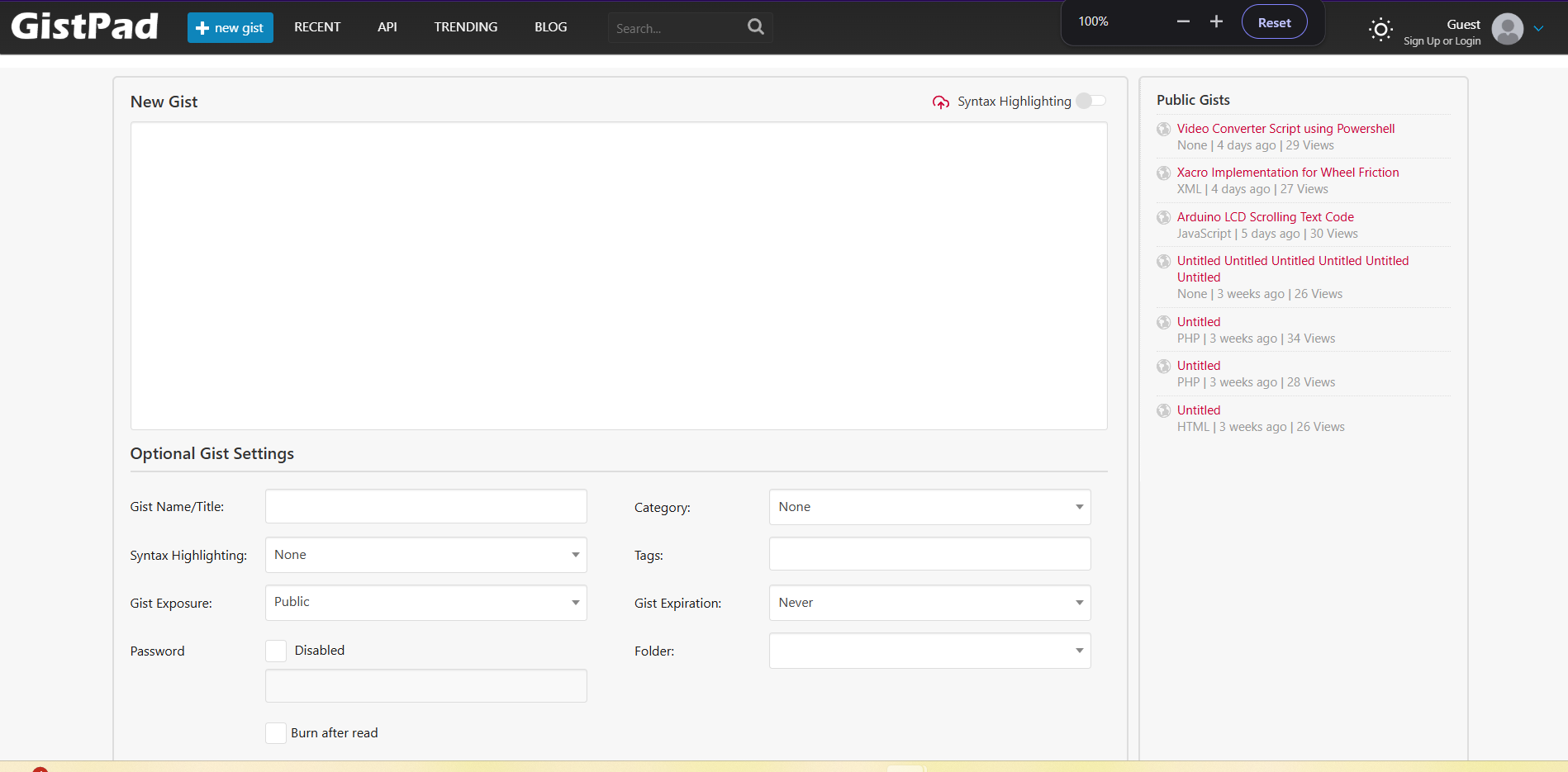 GistPad - Main screenshot showing features and interface