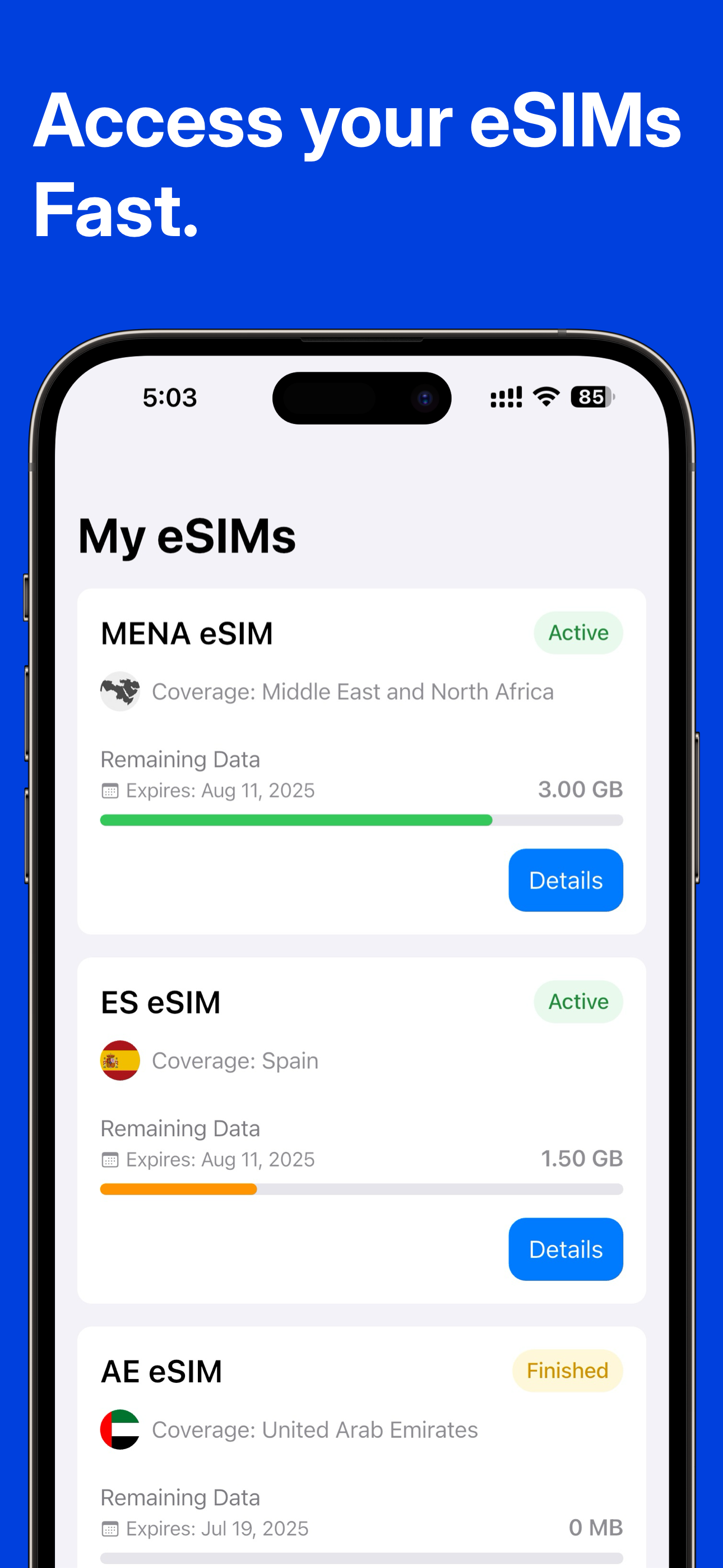 Travely ESIM: dati internazionali media 4