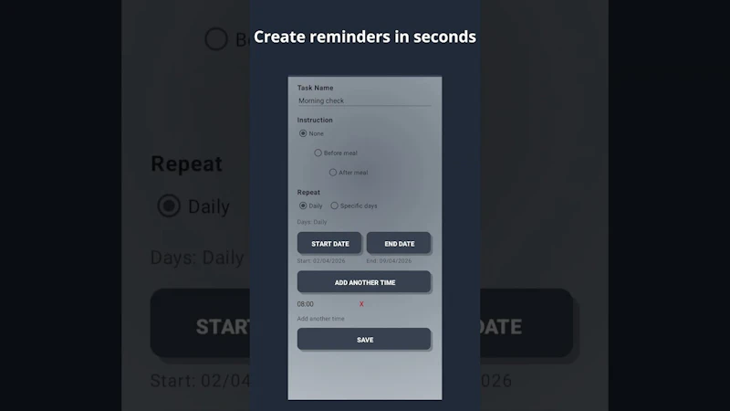 All Is OK: Reminders & Notes screenshot 1 (video preview)