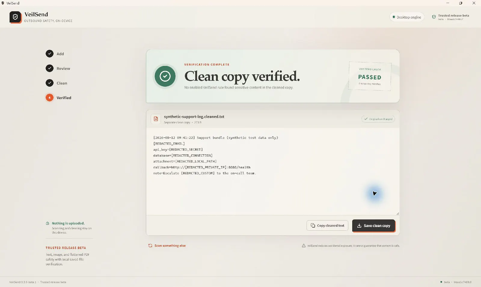 VeilSend screenshot 3
