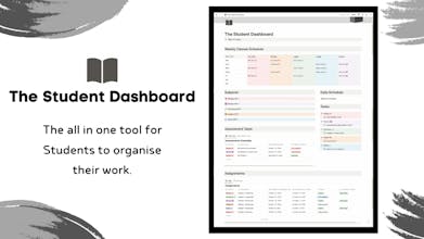 The Student Dashboard | Notion Template gallery image