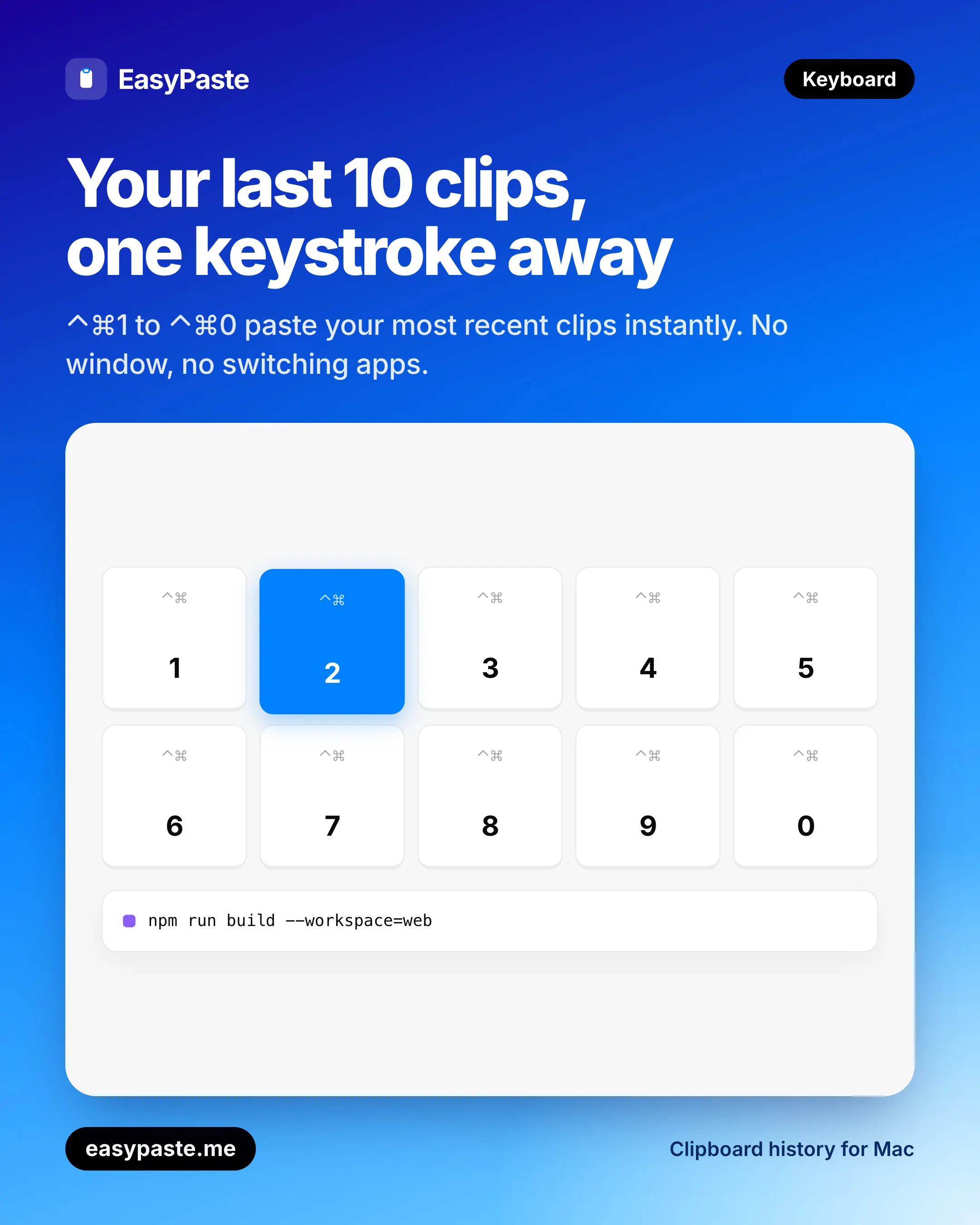 EasyPaste — Clipboard manager for mac gallery image