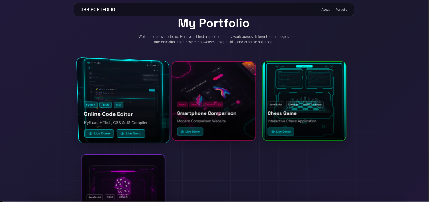 MY PORTFOLIO - Main product screenshot demonstrating key features and user interface