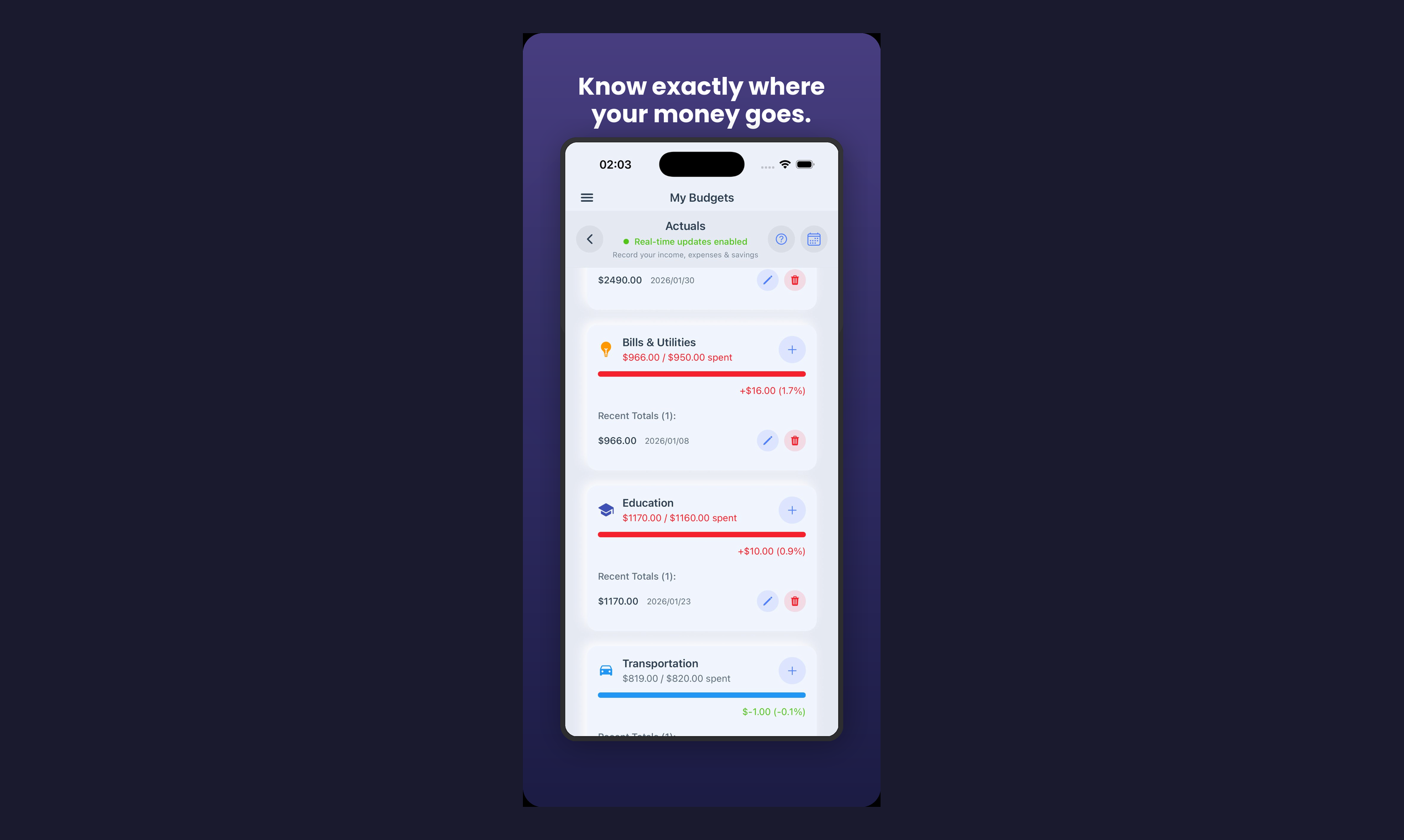 SpendMind — Smart Budgeting - Screenshot 3 showing product features and functionality