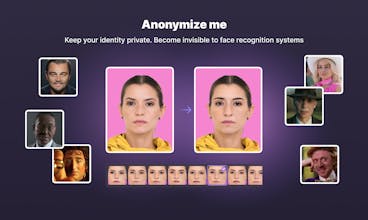 신원을 변경하기 위해 수정된 사람의 얼굴 이미지로, 이 얼굴 편집 도구의 놀라운 기능을 보여줍니다.