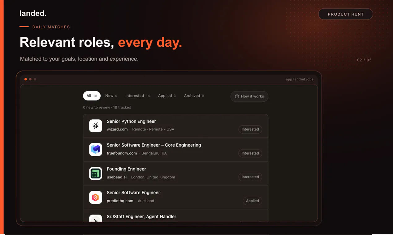 landed. screenshot 2
