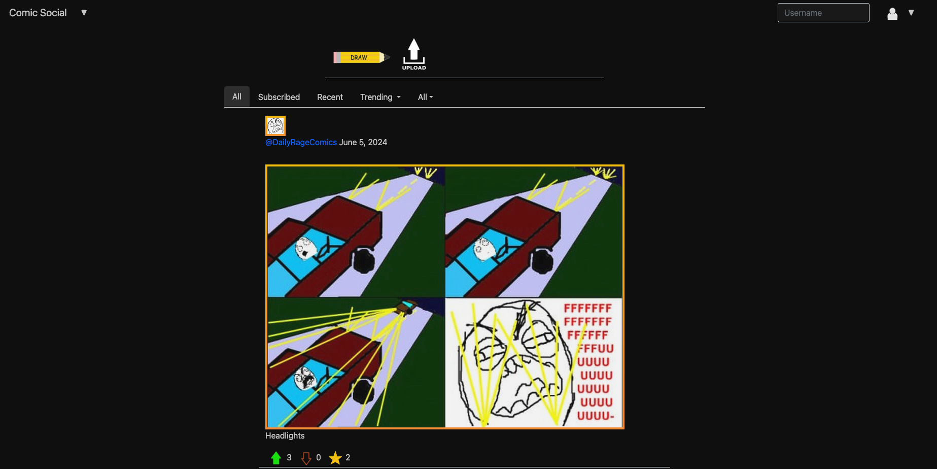 Comic Social gallery image