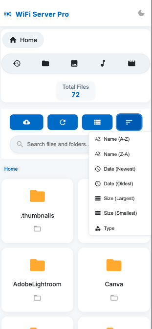 Média WiFi Server Pro- HTTP et application FTP - Transformez votre Android en un serveur de fichiers professionnel instantanément 5