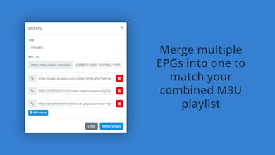 Online IPTV M3U playlist editor gallery image