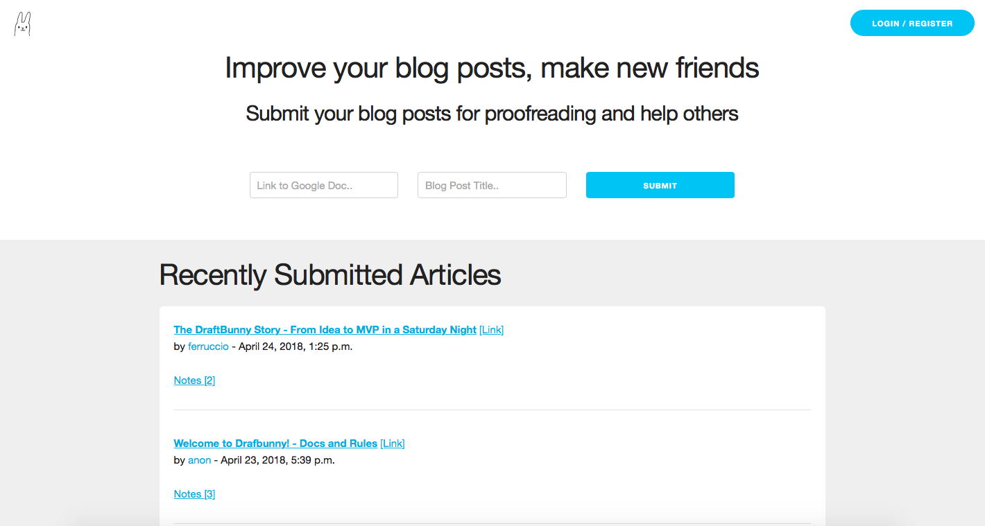 DraftBunny - Social Proofreading for your Personal Blog gallery image