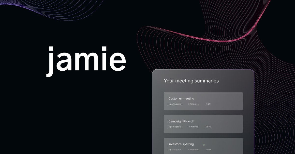 Jamie - Bir toplantıdan sonra saniyeler içinde toplantı özetleri oluşturun medya 1